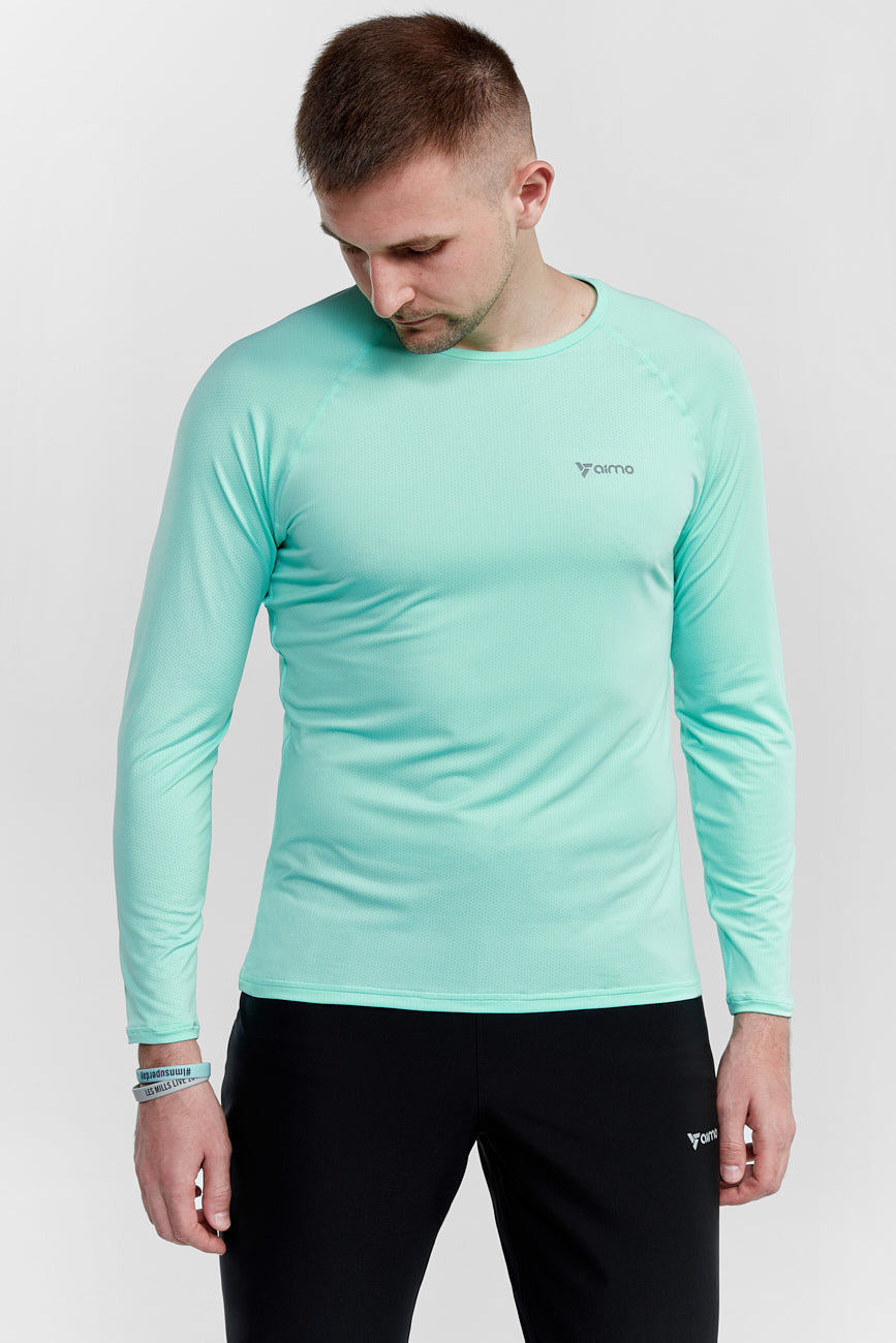 Longsleeve de antrenament pentru bărbați AimoSport BLB003-2 verde