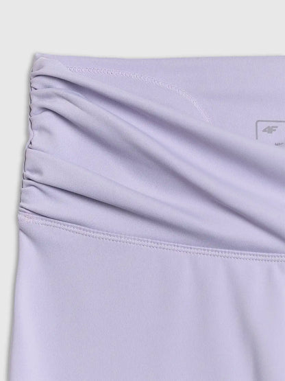 Legginși de antrenament pentru femei 4F F369 4FWAW25TFTIF369 light blue