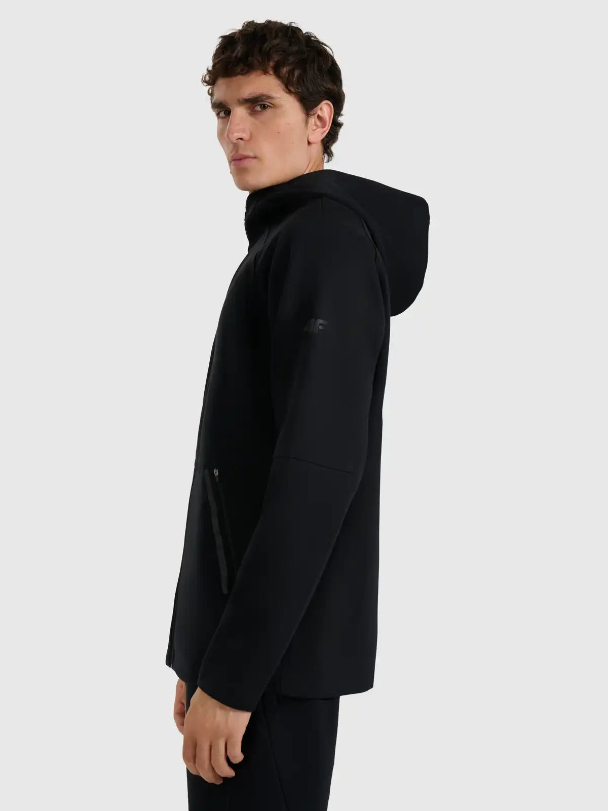 Hanorac cu fermoar pentru bărbați 4F M1865 4FWAW25TSWSM1865 deep black