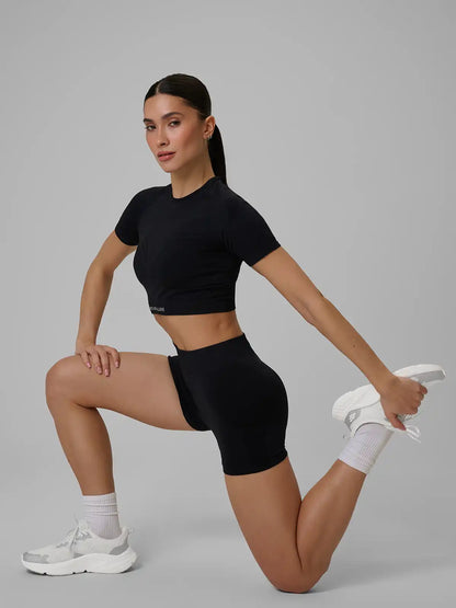 Legginși scurți de fitness pentru femei 4F F074 4FWSS26TFSTF074 deep black