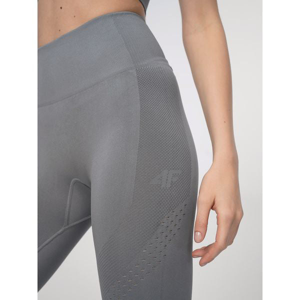 Legginși pentru antrenamente 4F TIGHTS FNK F053 4FSS23TFTIF053 MIDDLE GREY