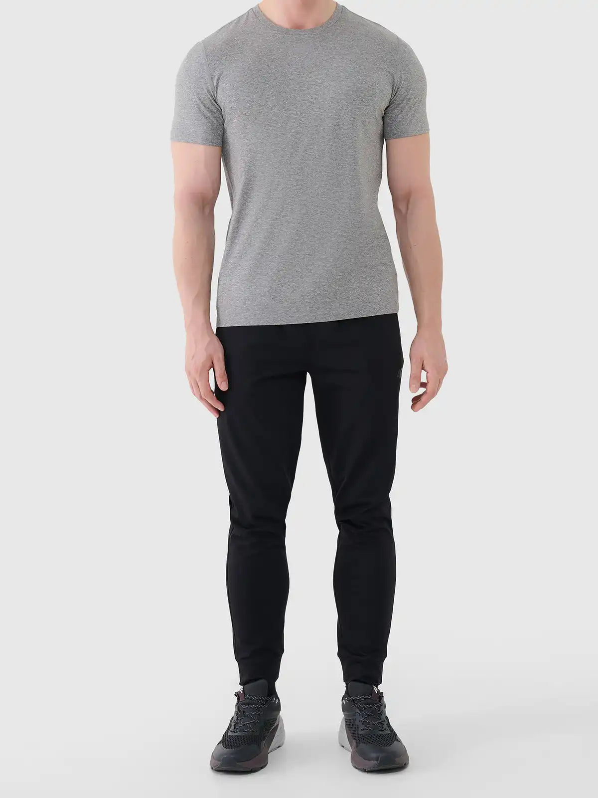 Мужская футболка для фитнеса 4F M2354 4FWAW26TFTSM2354 grey melange