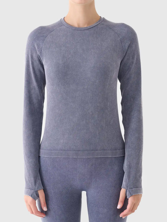 Longsleeve de fitness pentru femei 4F F429 4FWAW25TFLOF429 dark blue