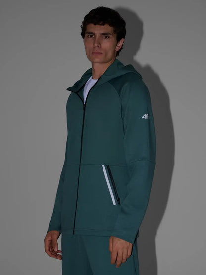 Hanorac cu fermoar pentru bărbați 4F M1865 4FWAW25TSWSM1865 green