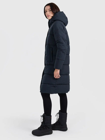 Jacheta de puf pentru femei cu glugă  4F F587 4FWAW25TDJAF587 deep black