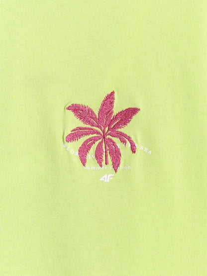Женская футболка casual 4F F2719 4FWSS26TTSHF2719 light lemon