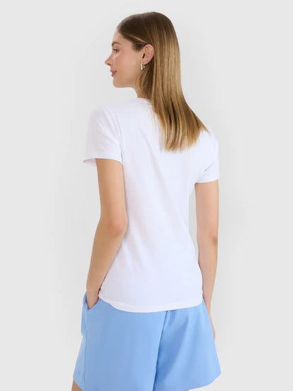 Tricou pentru femei casual 4F F2255 4FWMM00TTSHF2255 white