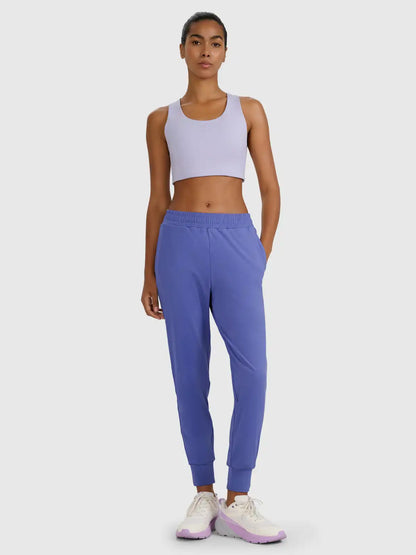 Pantaloni sport pentru femei 4F F0934 4FWAW25TFTRF0934 navy