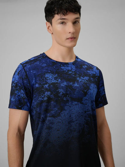 Tricou de antrenament pentru bărbați 4F M1787  4FWSS26TFTSM1787 cobalt allover