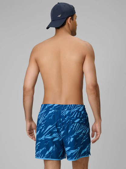 Pantaloni scurți de plajă pentru bărbați  4F M166 4FWSS26UBDSM166 teal allover