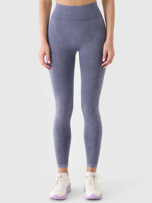 Legginși de antrenament pentru femei 4F F407 4FWAW25TFTIF407 dark blue