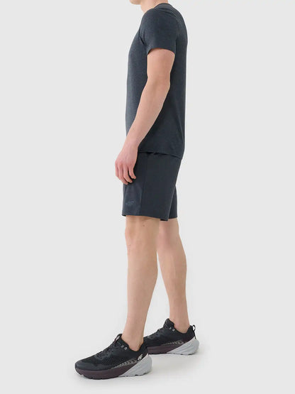 Pantaloni scurți de antrenament pentru bărbați  4F M1277 4FWSS26TFSHM1277 anthracite melange