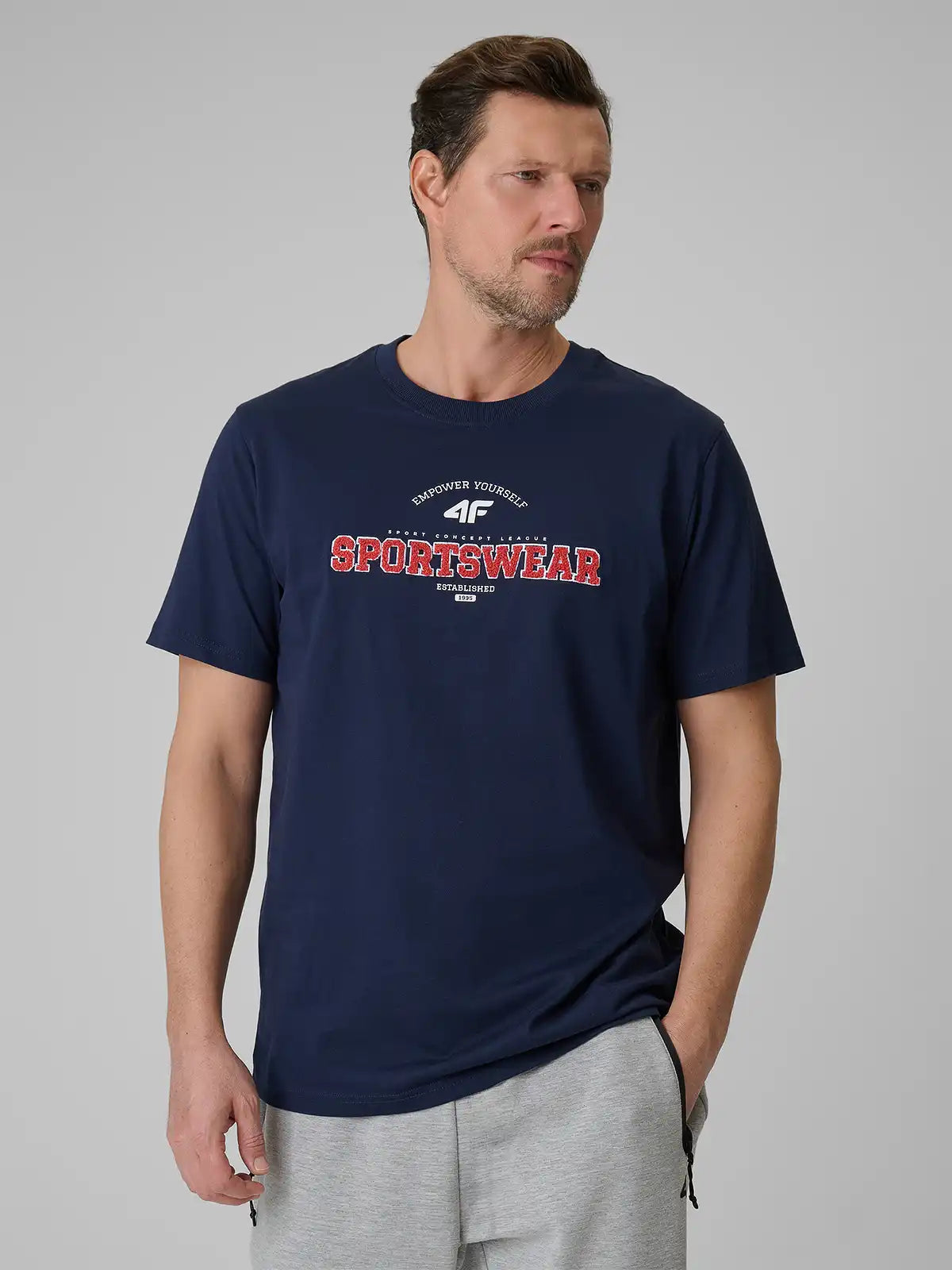 Tricou pentru bărbați casual 4F M3324 4FWSS26TTSHM3324 navy