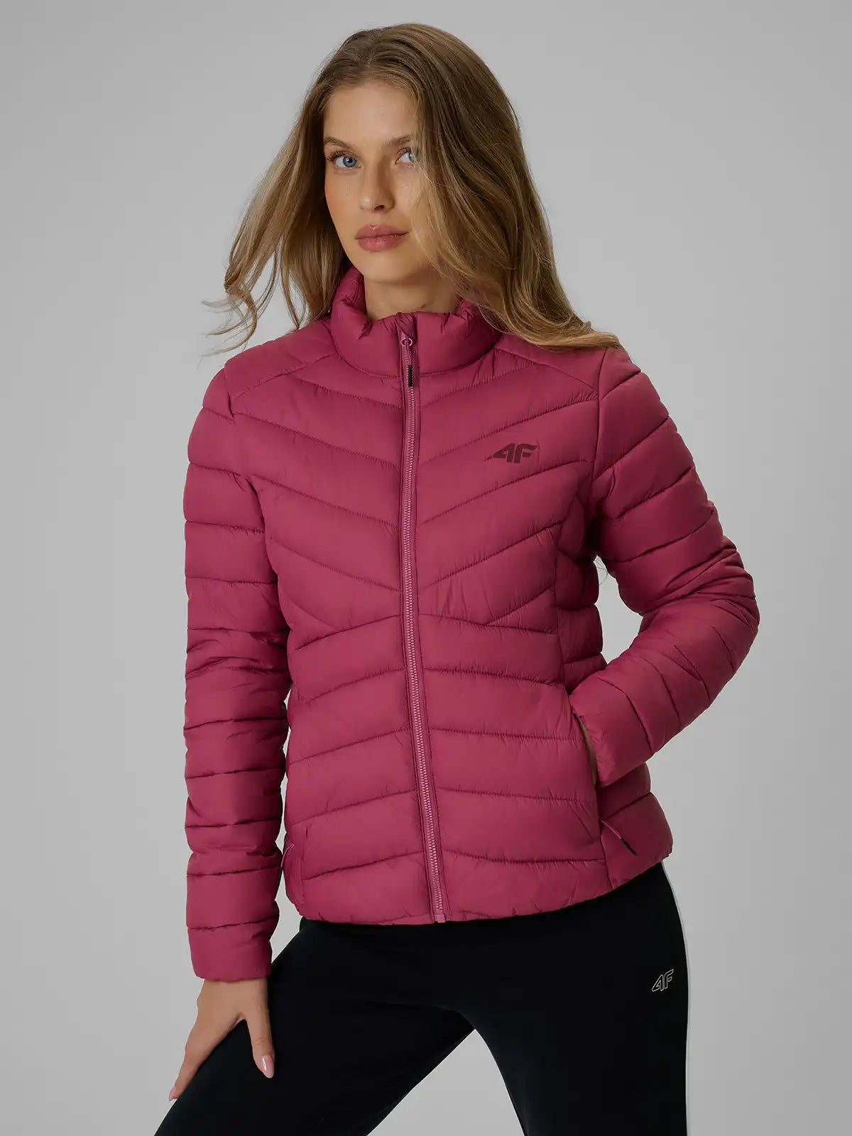 Jachetă de puf pentru femei 4F F0923 4FWAW26TDJAF0923 dark pink