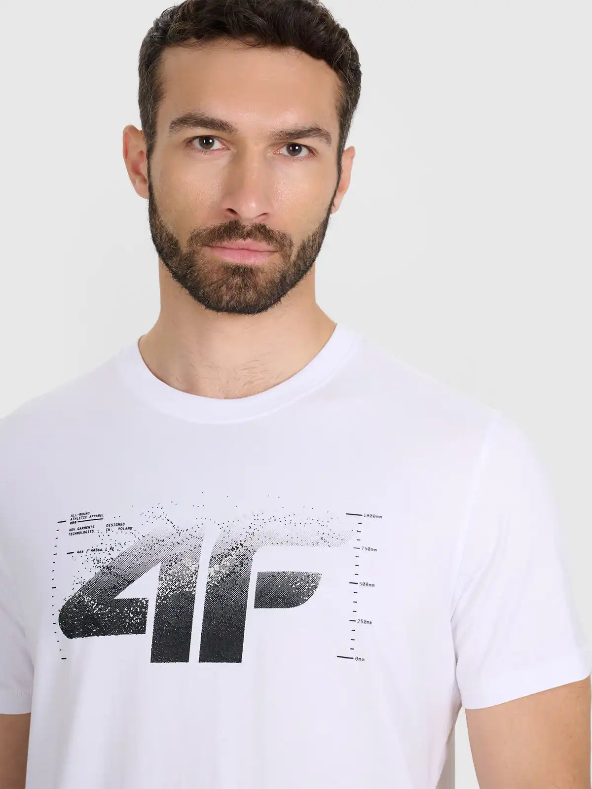 Tricou pentru bărbați casual 4F M2359 4FWAW25TTSHM2359 white 