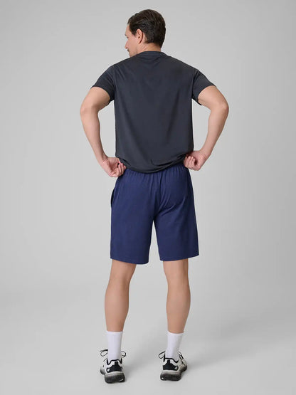 Pantaloni scurți de antrenament pentru bărbați  4F M1277 4FWSS26TFSHM1277 navy melange
