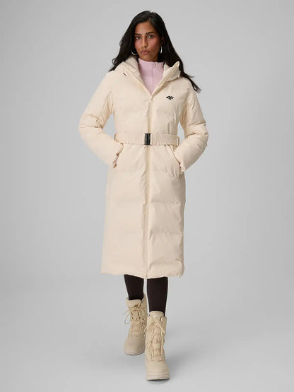 Женский длинный пуховик 4F F0930 4FWAW26TDJAF0930 beige