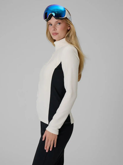 Hanorac microfleece pentru femei 4F F085 4FWAW26UFLEF085 off white 