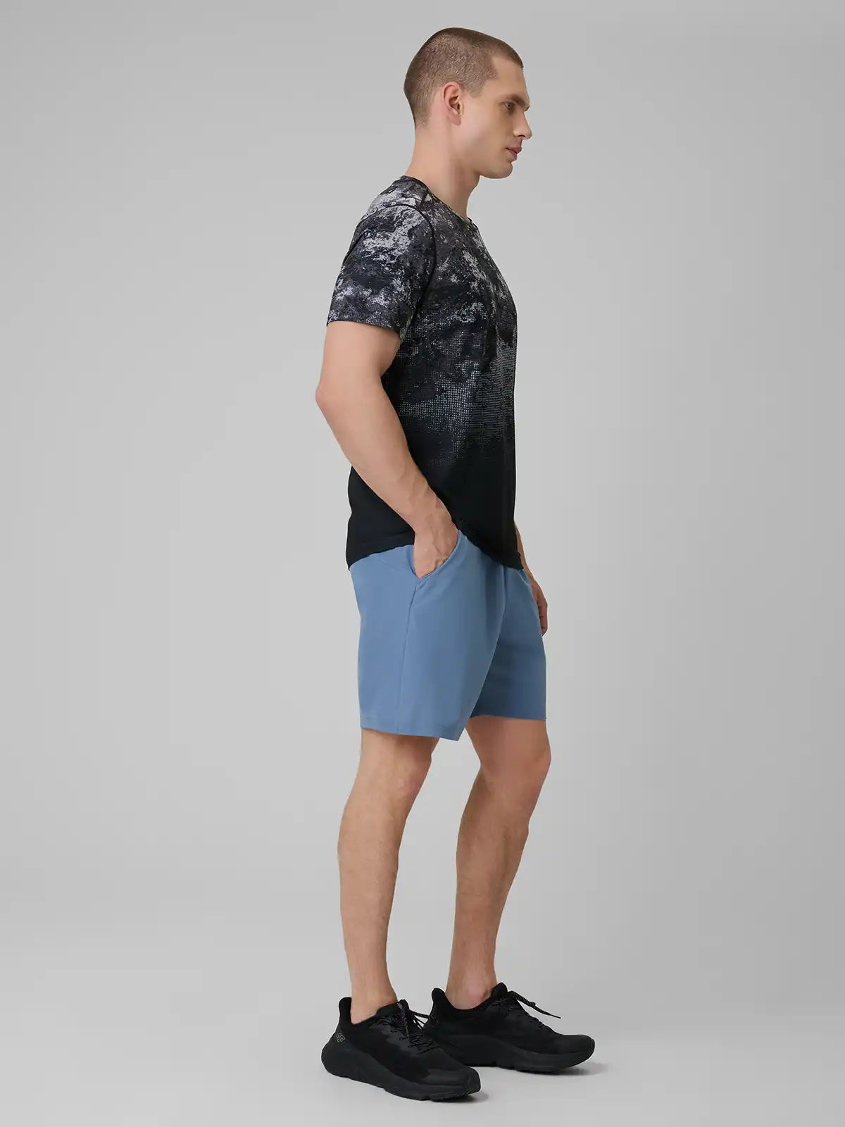Pantaloni scurți de antrenament pentru bărbați  4F M1278 4FWSS26TFSHM1278 denin