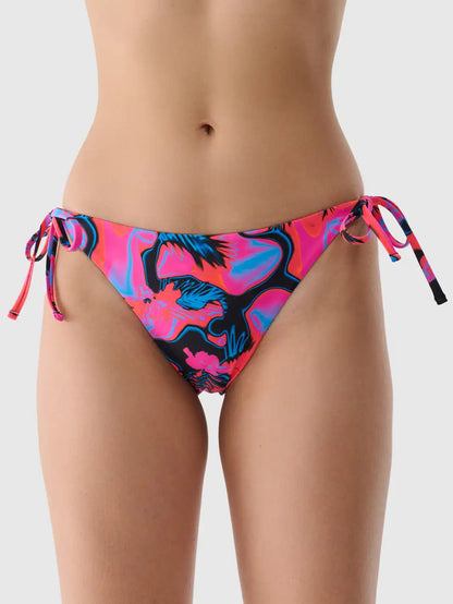 Slip de baie bikini pentru femei 4F F076 4FWSS25UBKBF076 pink allover