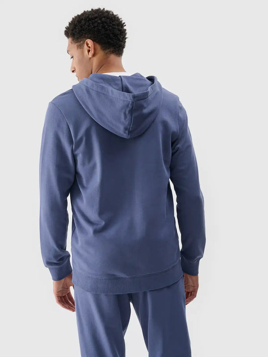 Hanorac cu fermoar pentru bărbați 4F M1768 4FWMM00TSWSM1768 denim