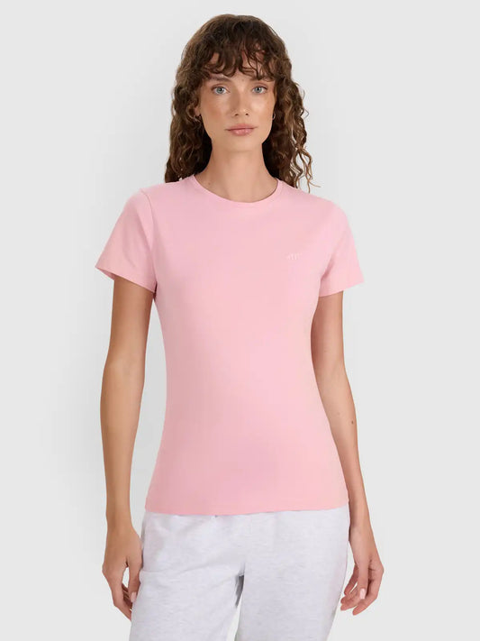 Женская футболка casual 4F F2255 4FWMM00TTSHF2255 light pink