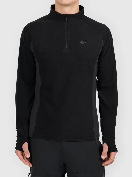 Hanorac microfleece pentru bărbați 4F M093 4FWAW26UFLEM093 deep black