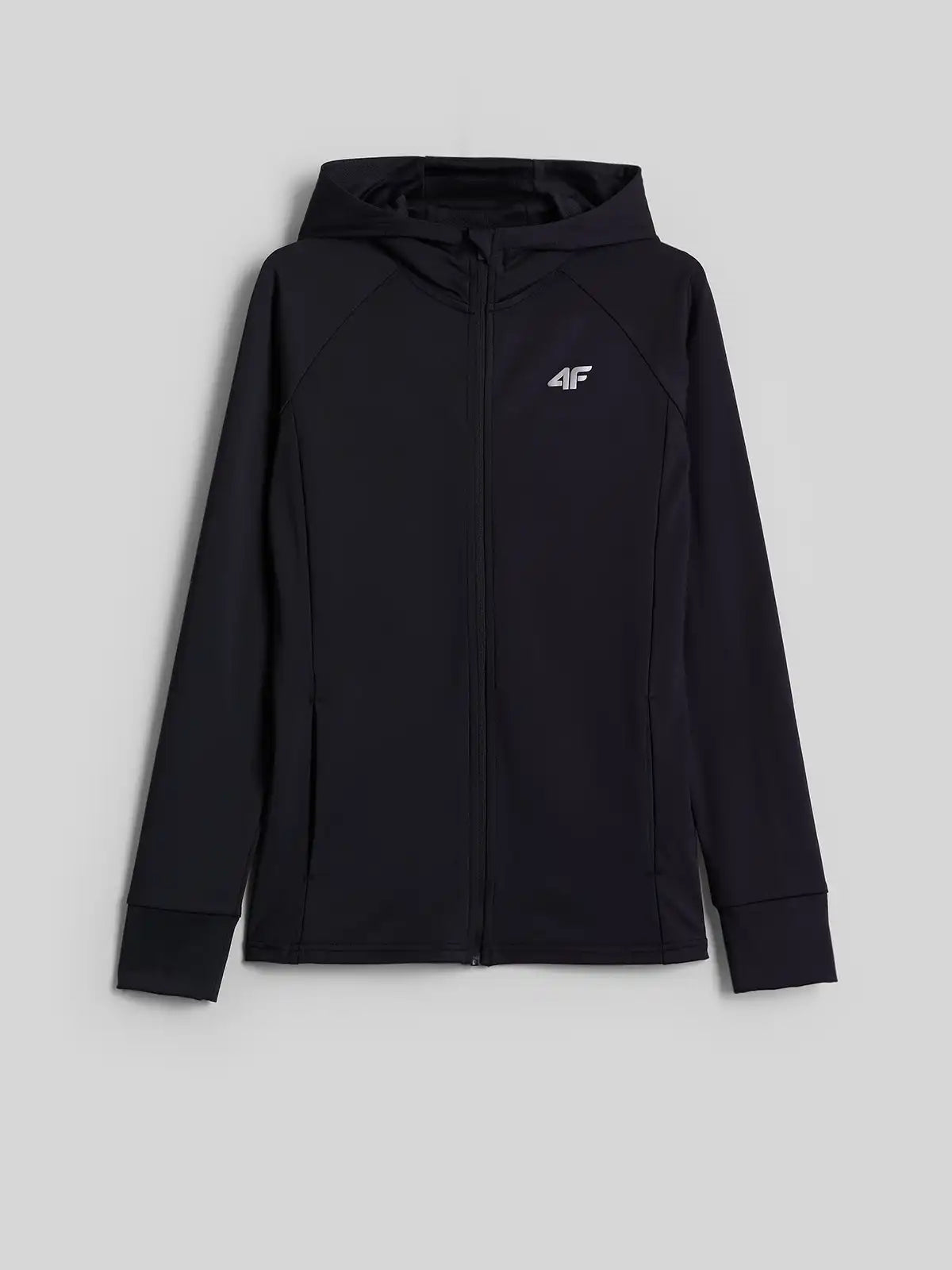 Женский батник на молнии для фитнеса 4F  F0946 4FWAW26TFSWF0946 deep black