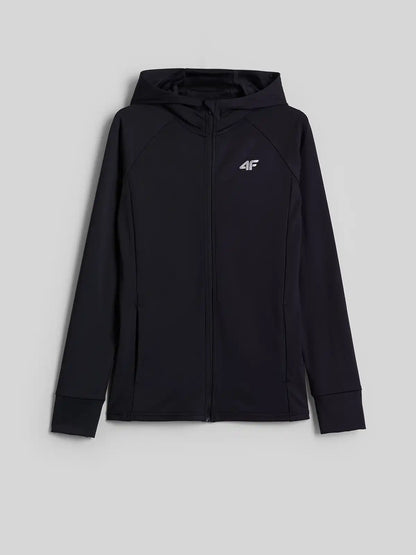 Женский батник на молнии для фитнеса 4F  F0946 4FWAW26TFSWF0946 deep black