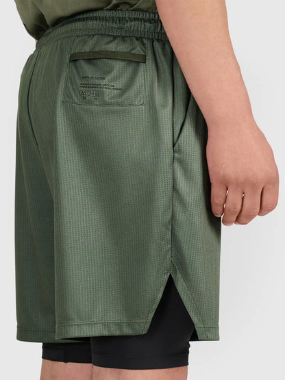 Мужские шорты для тренировок 4F M1259 FNK 2in1 4FWSS26TFSHM1259 khaki