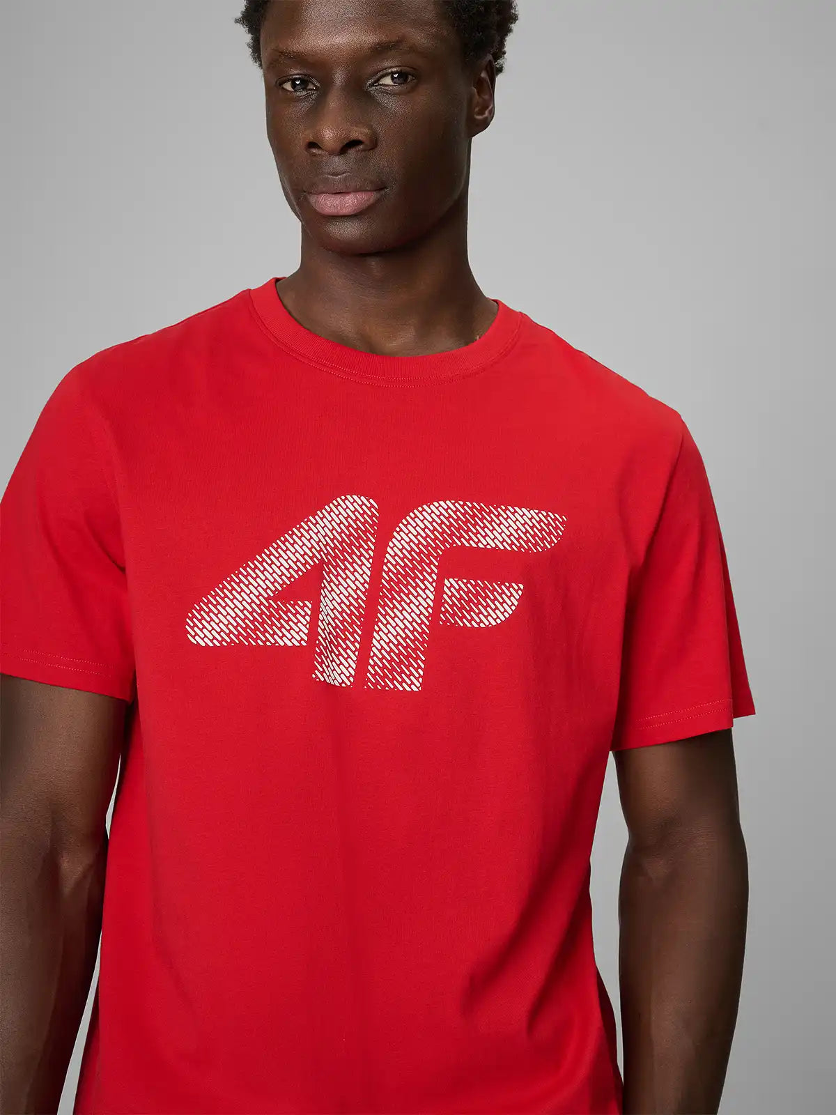 Tricou pentru bărbați casual 4F M3342 4FWMM00TTSHM3342 red