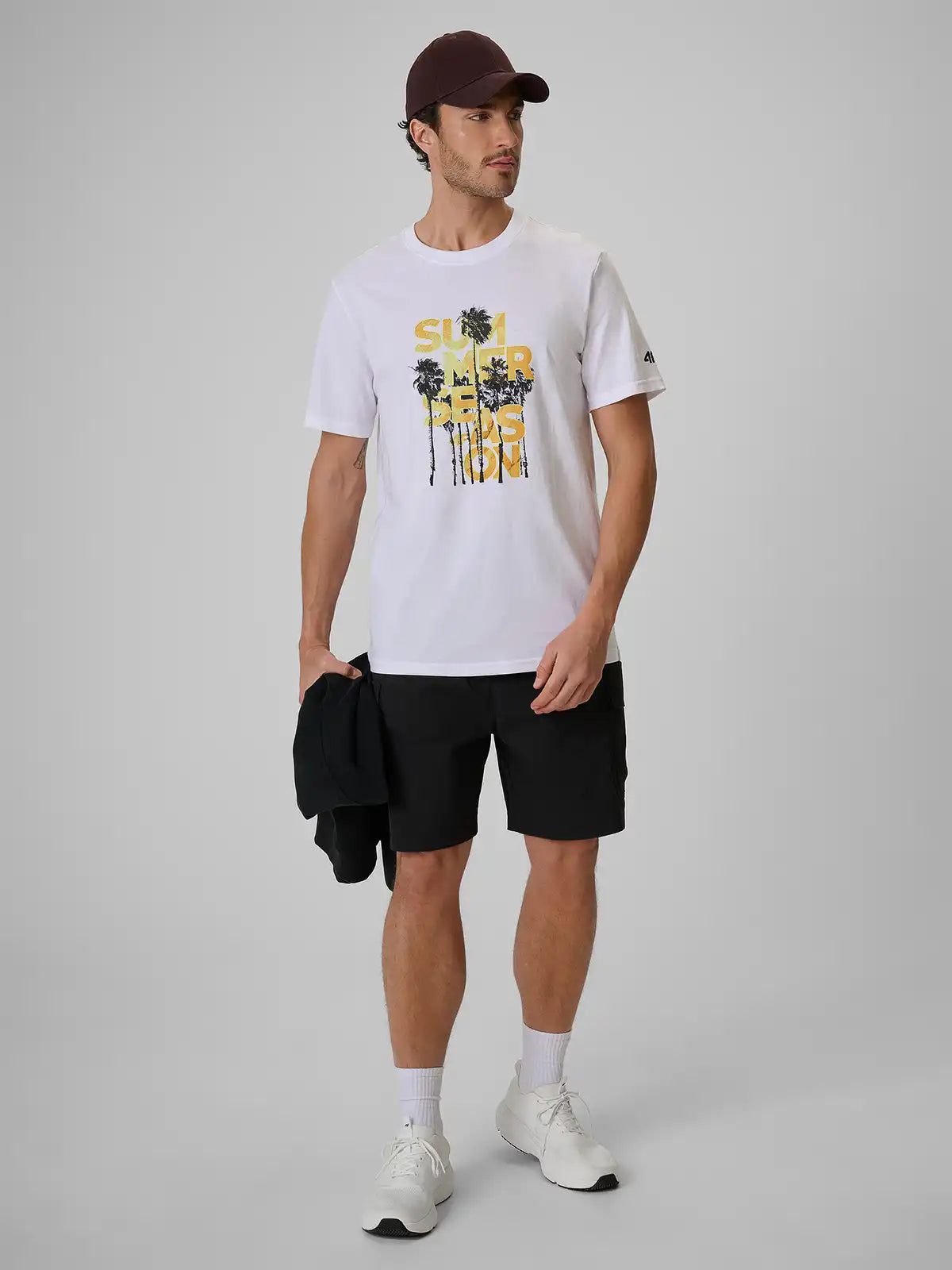 Tricou pentru bărbați casual 4F M2784 4FWSS26TTSHM2784 white