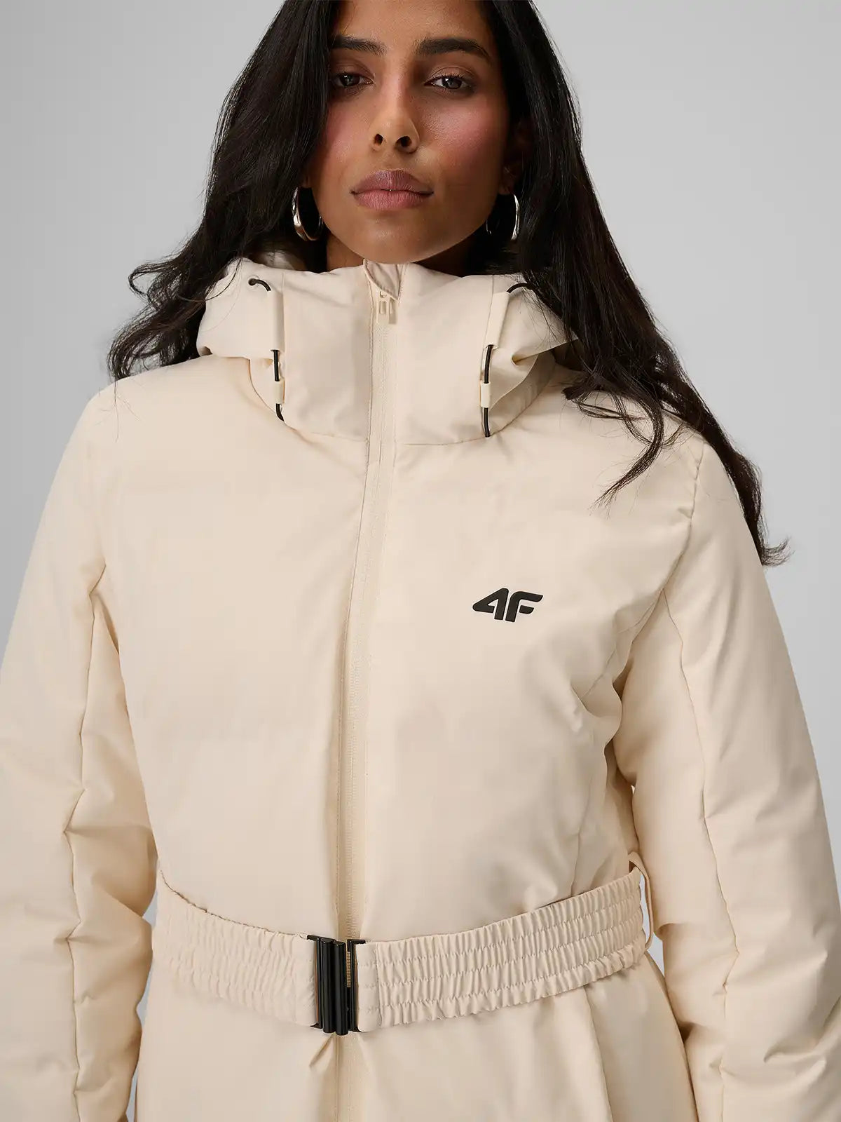Женский длинный пуховик 4F F0930 4FWAW26TDJAF0930 beige