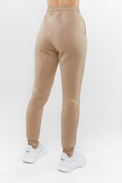 Joggeri pentru femei AimoSport bumbac/fleece PF002-2 beige