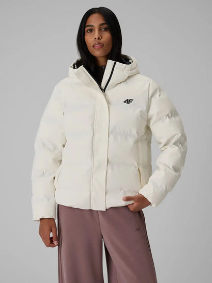 Женский пуховик с капюшоном 4F F0927 4FWAW26TDJAF0927 beige