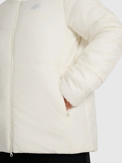 Jachetă de puf pentru femei 4F F583 4FWAW25TDJAF583 creme