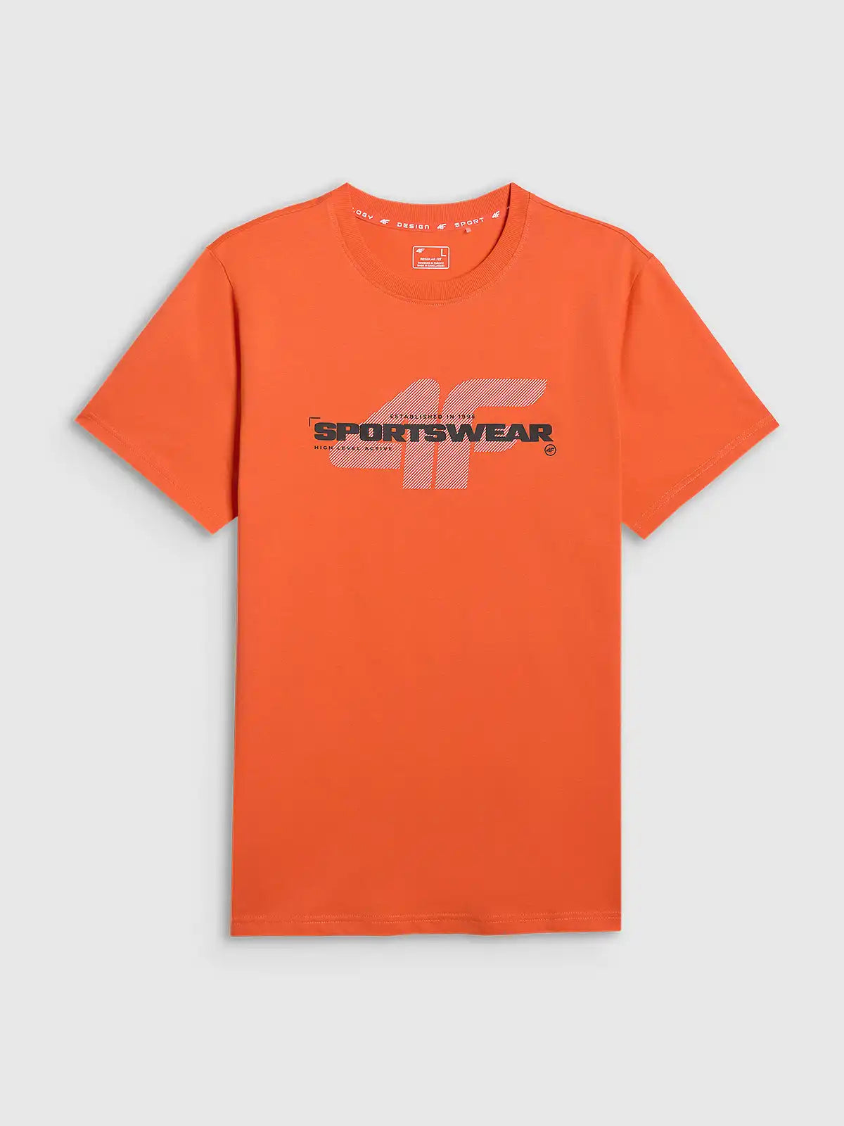 Tricou pentru bărbați casual 4F M2666 4FWSS26TTSHM2666 orange