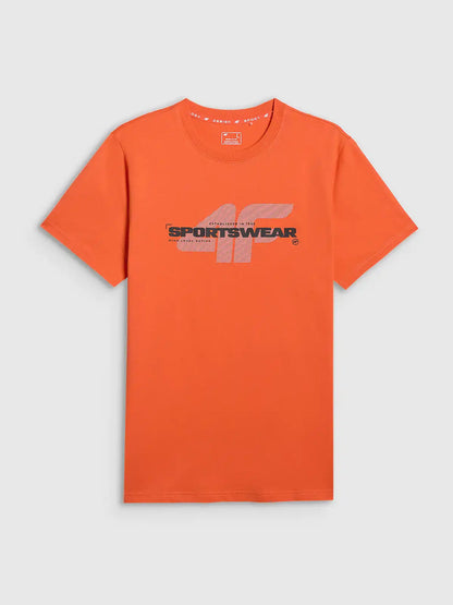 Tricou pentru bărbați casual 4F M2666 4FWSS26TTSHM2666 orange