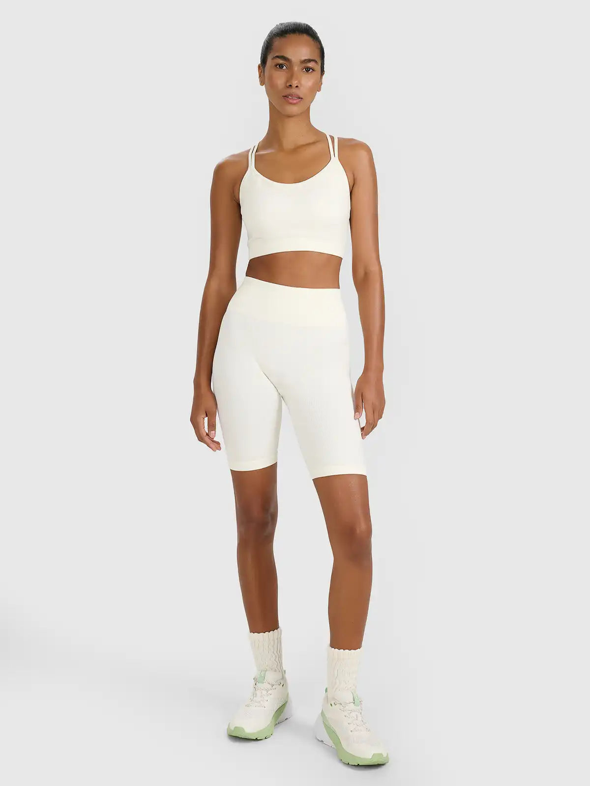 Bra pentru fitness 4F F218 4FWAW25USBAF218 creme