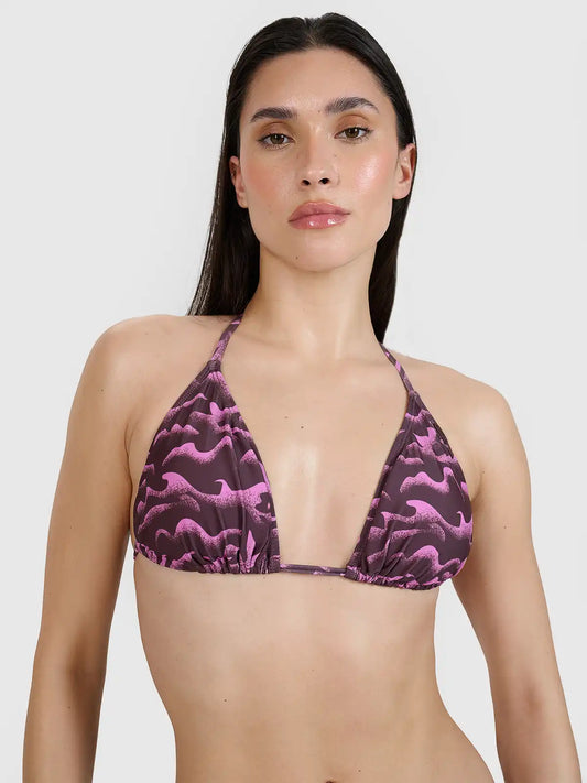 Женский топ бикини 4F F075 4FWSS25UBKTF075 dark violet allover