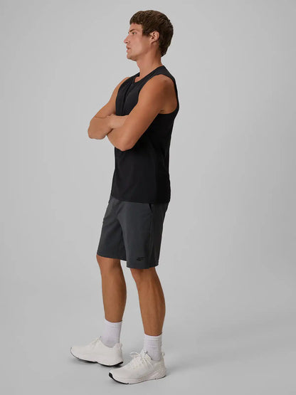 Pantaloni scurți de fitness pentru bărbați 4F  M1671 4FWAW26TFSHM1671 anthracite melange