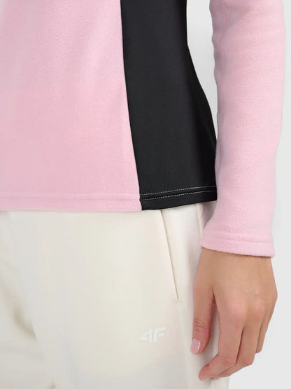 Hanorac microfleece pentru femei 4F F085 4FWAW26UFLEF085 light pink