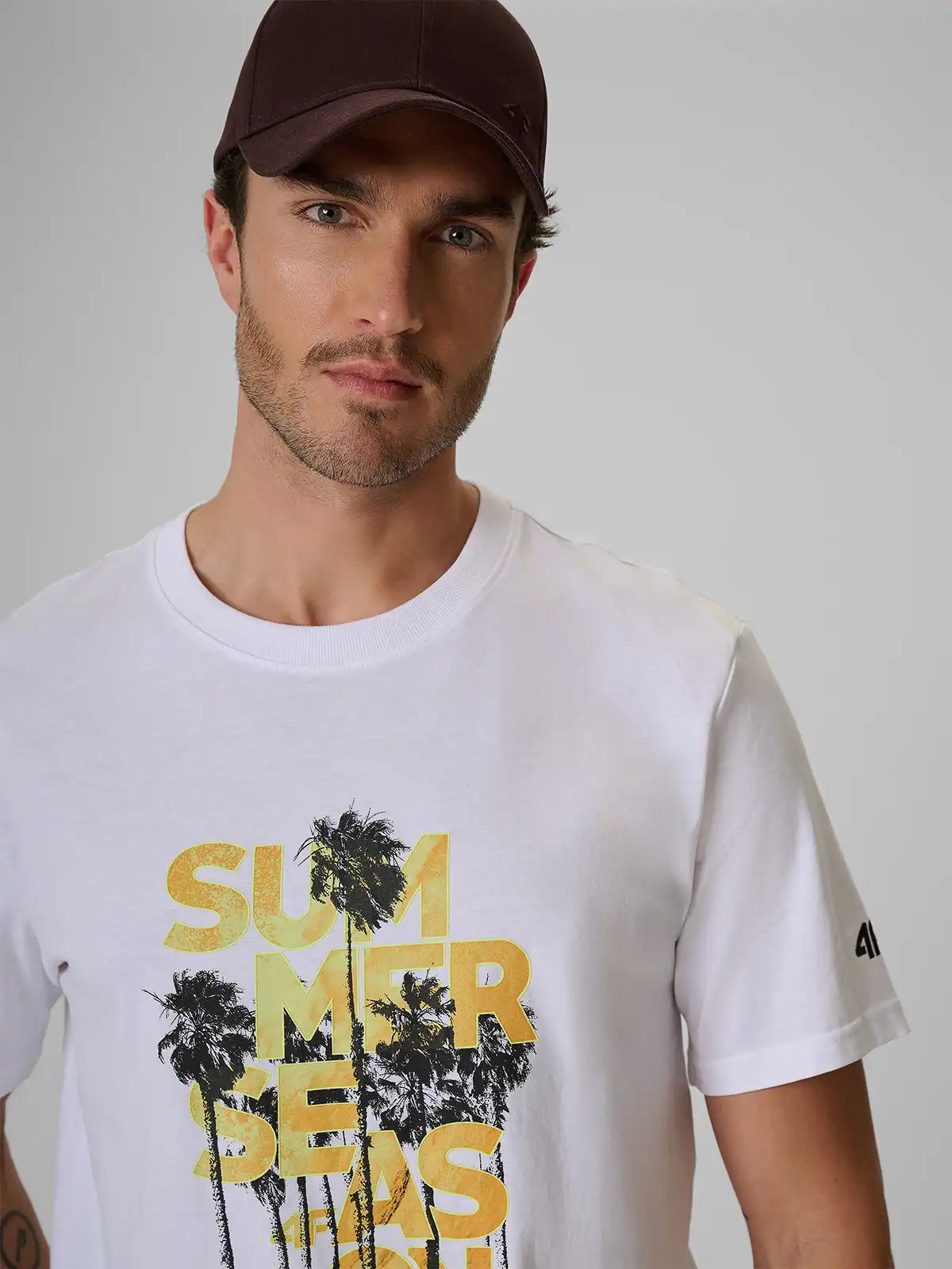 Tricou pentru bărbați casual 4F M2784 4FWSS26TTSHM2784 white