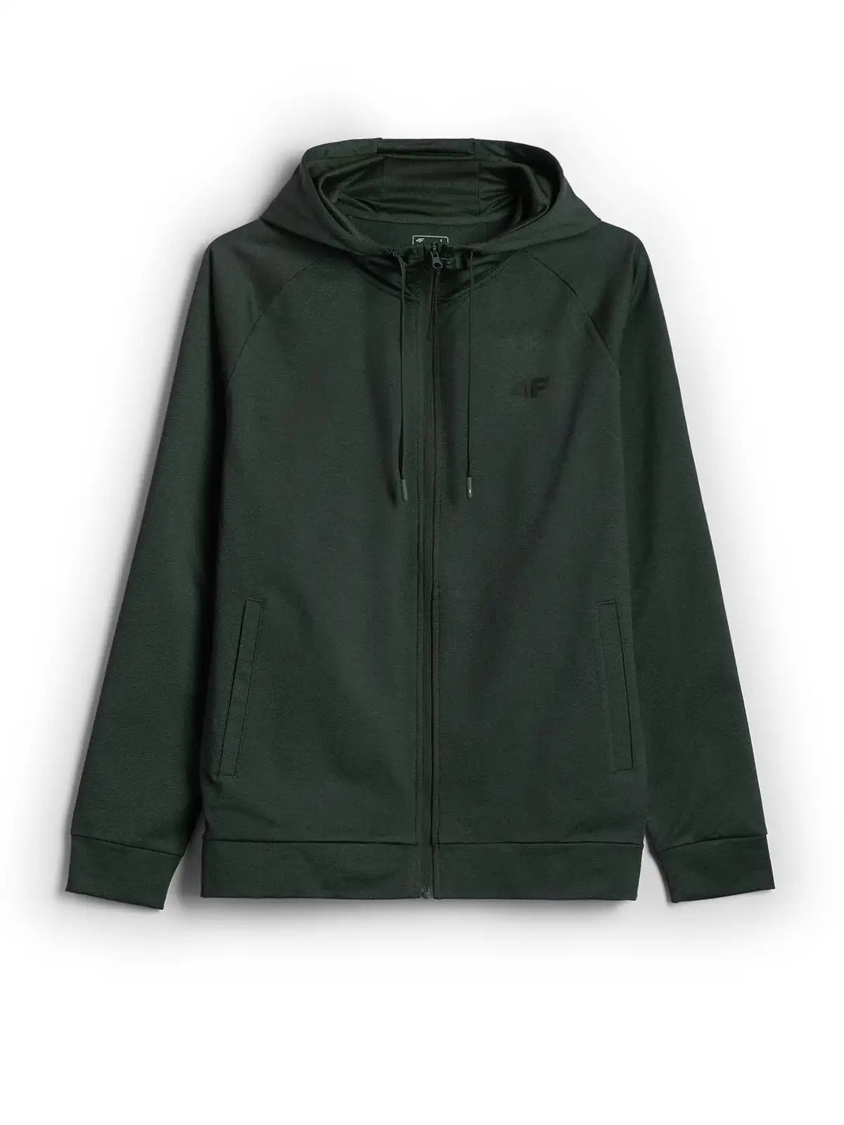 Мужской батник на молнии для фитнеса 4F M0973 4FWAW26TFSWM0973 anthracite melange