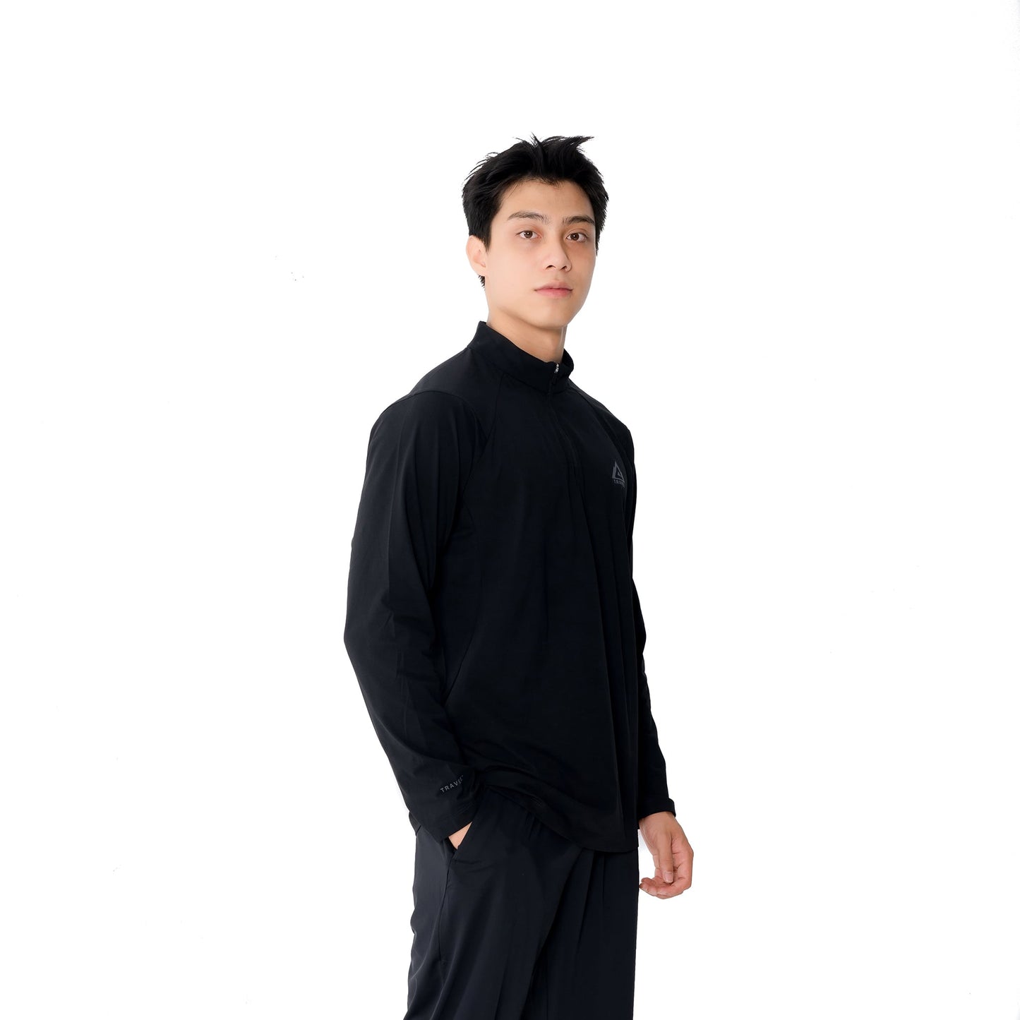 Longsleeve de antrenament pentru bărbați Peak FW6253231 black