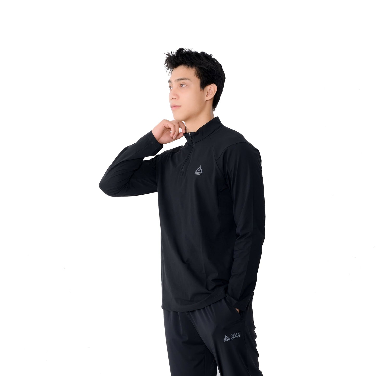 Longsleeve de antrenament pentru bărbați Peak FW6253231 black