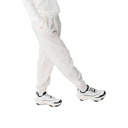 Joggeri pentru femei din fleece FW3253142 lt.melange khaki