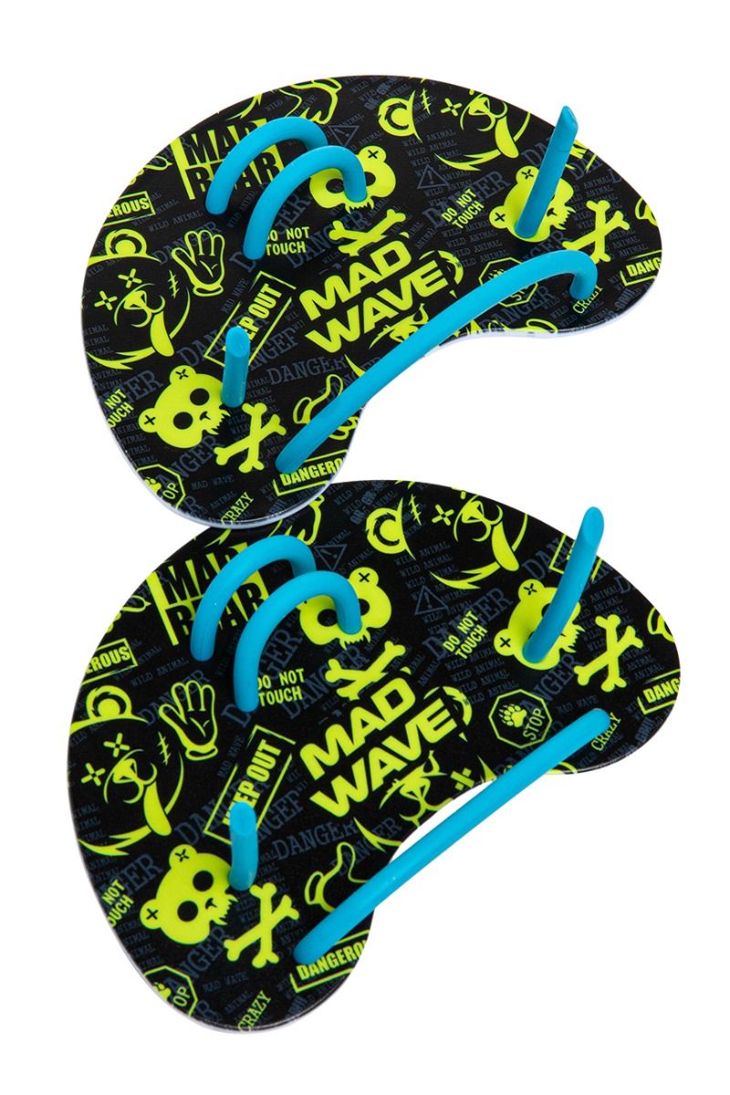 Лопатки для плавания Mad Wave M0743 03 0 01W Finger Fun, lime