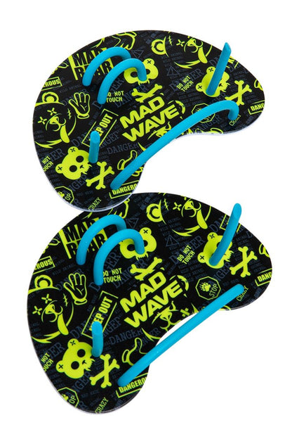 Лопатки для плавания Mad Wave M0743 03 0 01W Finger Fun, lime