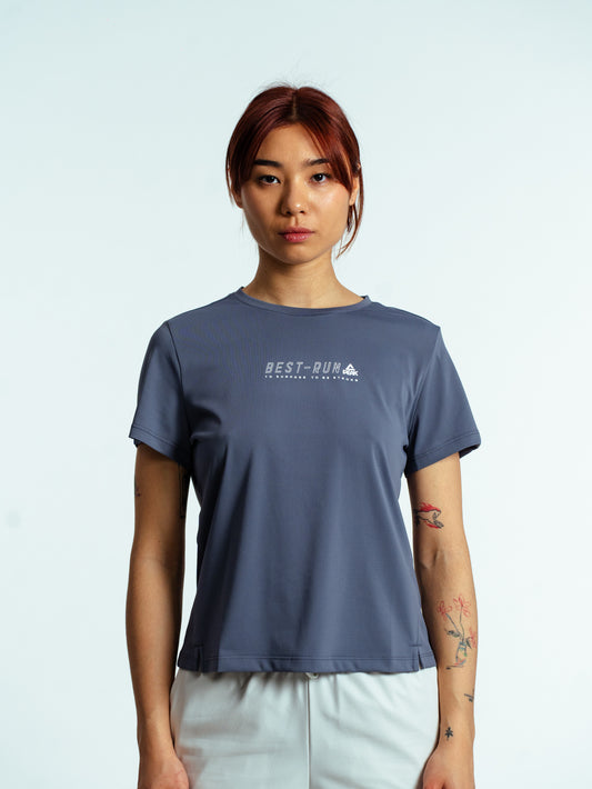 Женская футболка для бега Peak FW6252052 grey purple